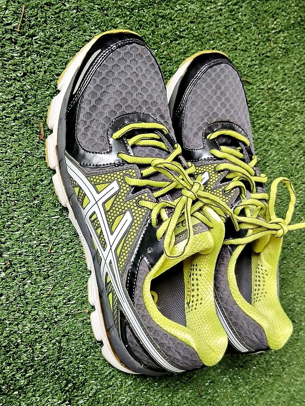 💪ASICS T271N Men's Athletic Shoes Gray & Green US 10 1/2